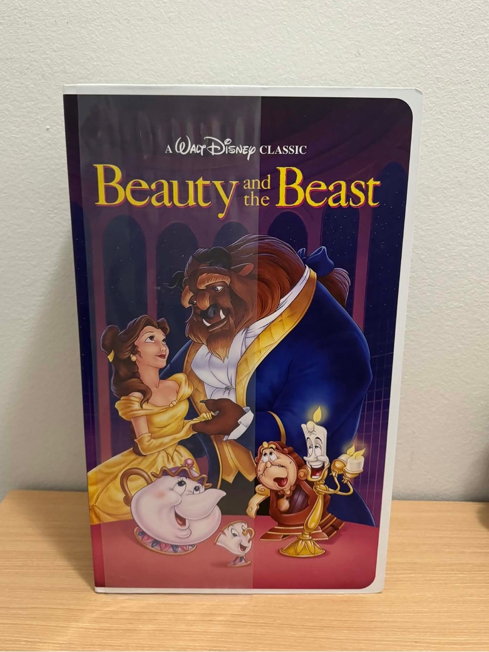Disney Beauty and the Beast Classic VHS Boxed Silk Touch Throw, 50" x 70" NWT